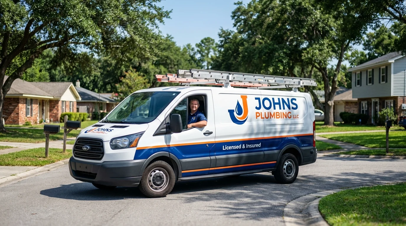 Johns Plumbing LLC service van in Winter Haven, FL