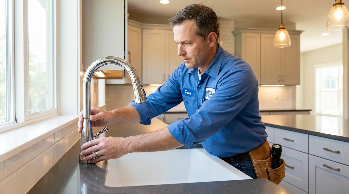 Kitchen faucet installation by Johns Plumbing LLC in Winter Haven