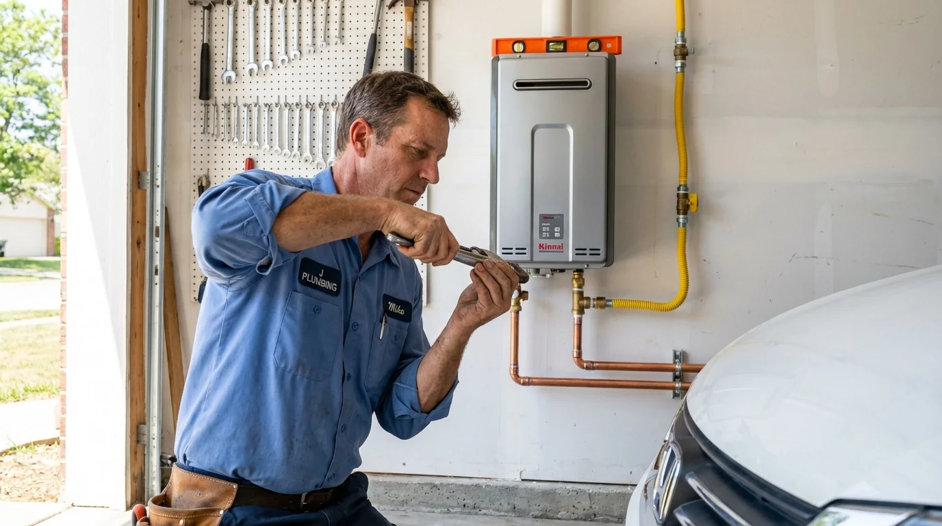 Tankless water heater installation by a Johns Plumbing LLC plumber in Winter Haven